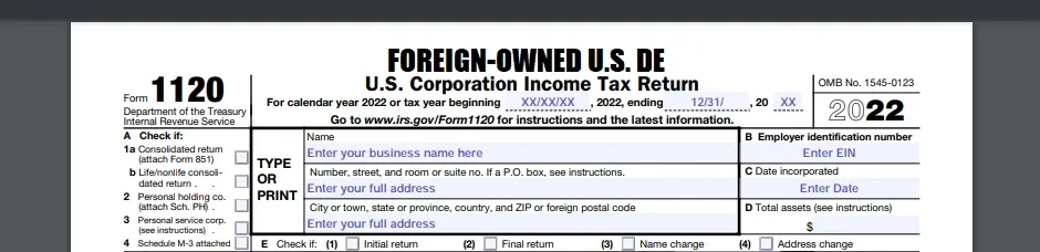 Cómo llenar el formulario 1120 pro forma para LLC con dueño extranjero